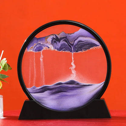 Circular Quicksand Decorative Hourglass