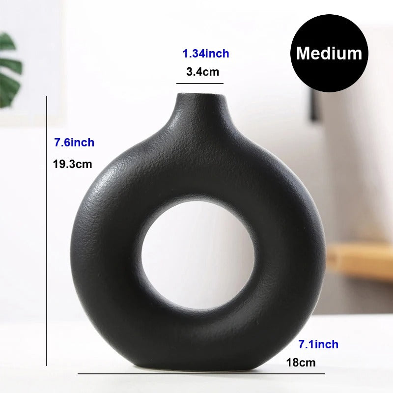 Decorative Circular Nordic Vase Ceramic