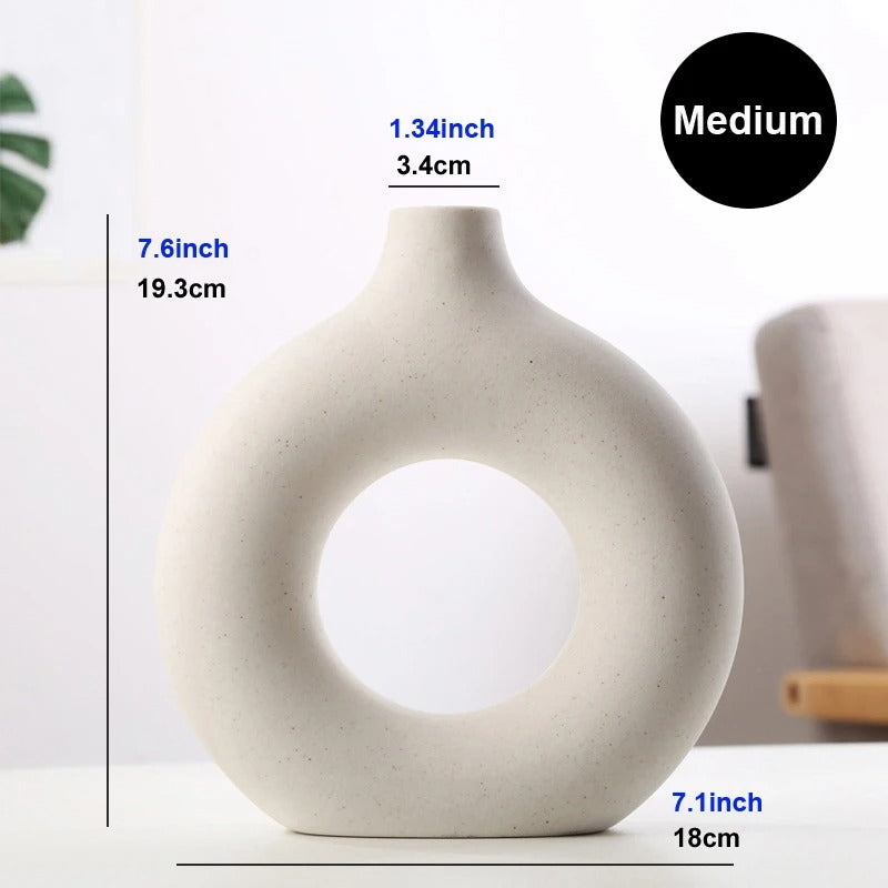 Decorative Circular Nordic Vase Ceramic