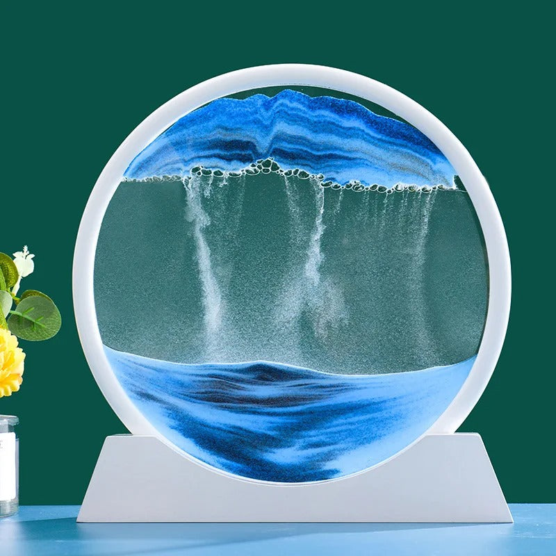 Circular Quicksand Decorative Hourglass