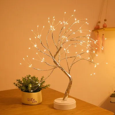 LED Copper Wire Garland Tree Lamp