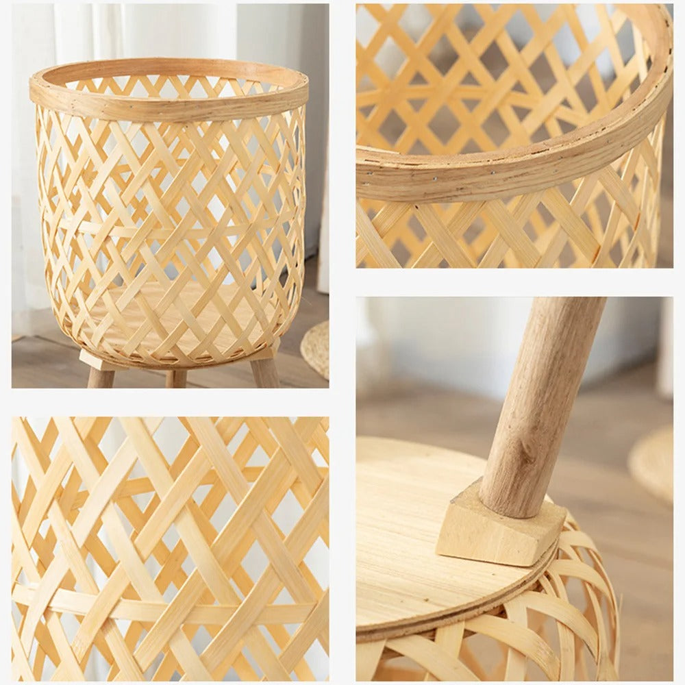 Woven Bamboo Flower Pot