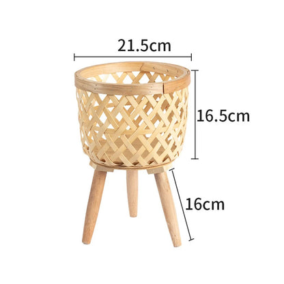 Woven Bamboo Flower Pot