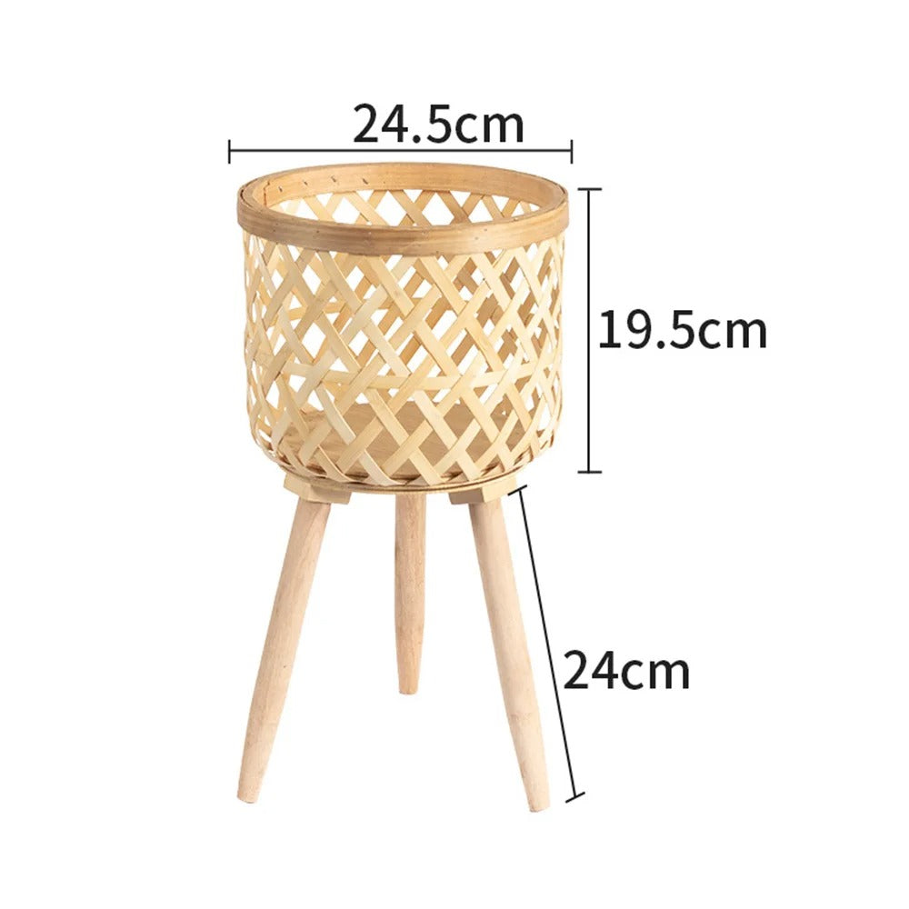 Woven Bamboo Flower Pot